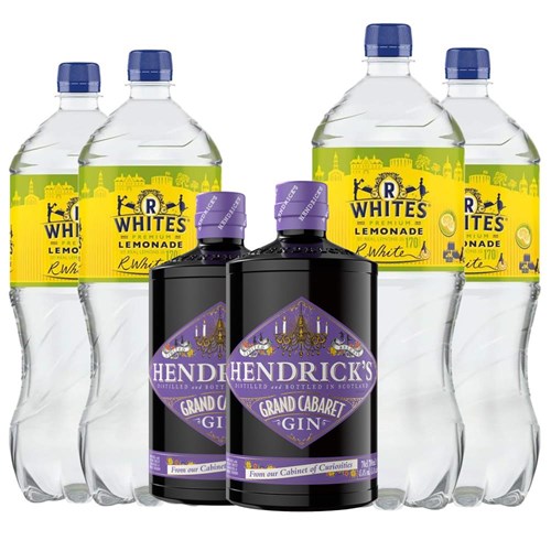 Case of 6 with Hendricks Grand Cabaret Gin 70cl and R. White’s Lemonade | Spirit & Mixer Set
